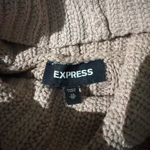 Express Women's Cowl Neck Sweater - Brown